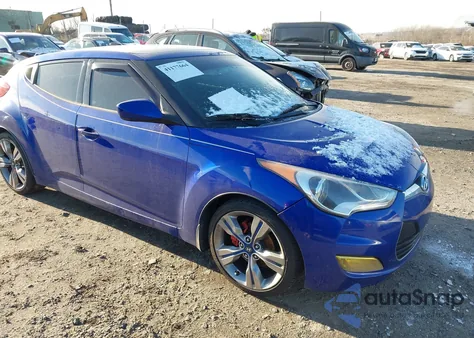 2012 Hyundai Veloster Black Int from USA, damaged, VIN KMHTC6AD7CU051545